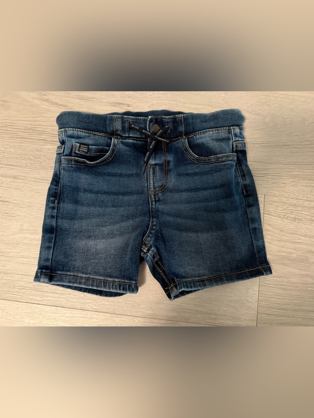 Mayoral Dark Blue Denim Toddler Boy Shorts
